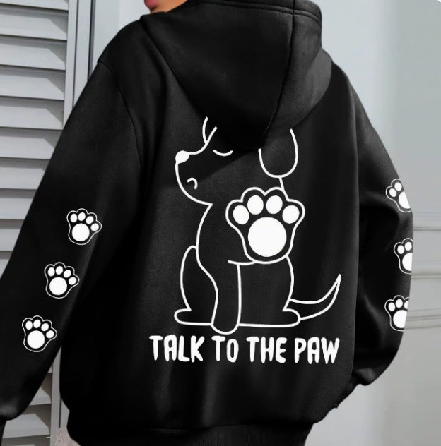 Hoodie for women with playful animal pattern and comfortable fit Lune London