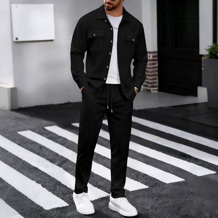 Men's Stylish Tracksuit with Structured Top and Elastic Waistband Lune London