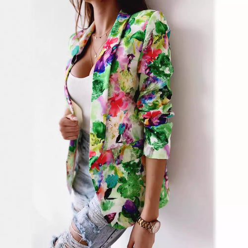 Blazer for women with floral print and relaxed fit Lune London