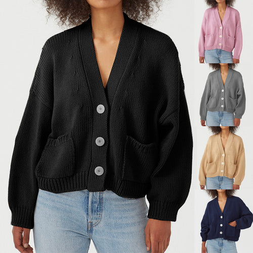 Ladies' knit jacket with practical pockets Lune London