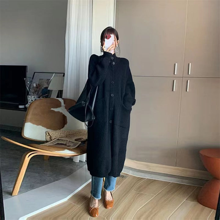Cardigan en tricot épais pour femmes avec fermeture à boutons et poches profondes Chic & Stil