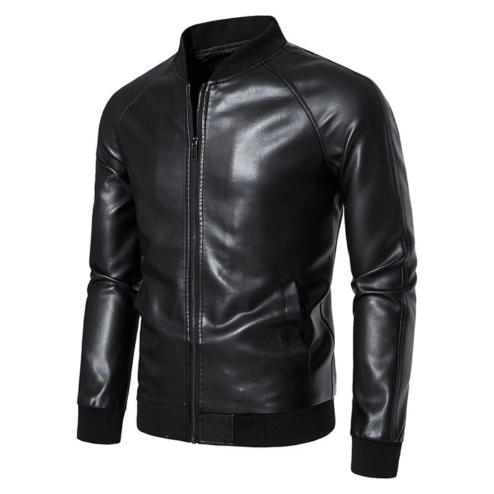 Men's biker jacket in high-quality faux leather with elastic waist Lune London