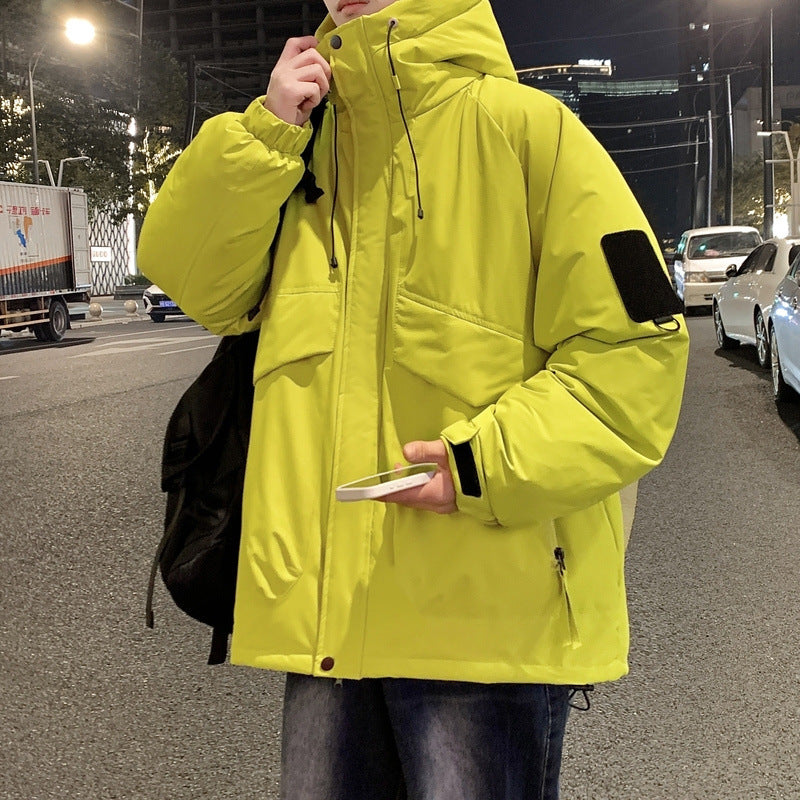 Functional jacket for men with adjustable hood and two large pockets Lune London