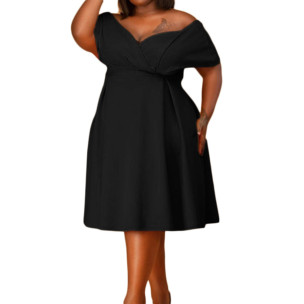 Evening dresses for women with a fluid skirt and elegant draping Lune London