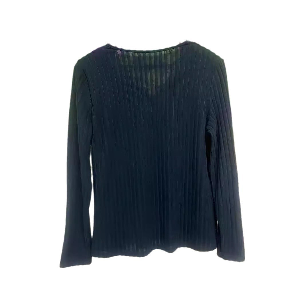 Long sleeve blouse for women with an elegant lace collar and a ribbed structure Lune London