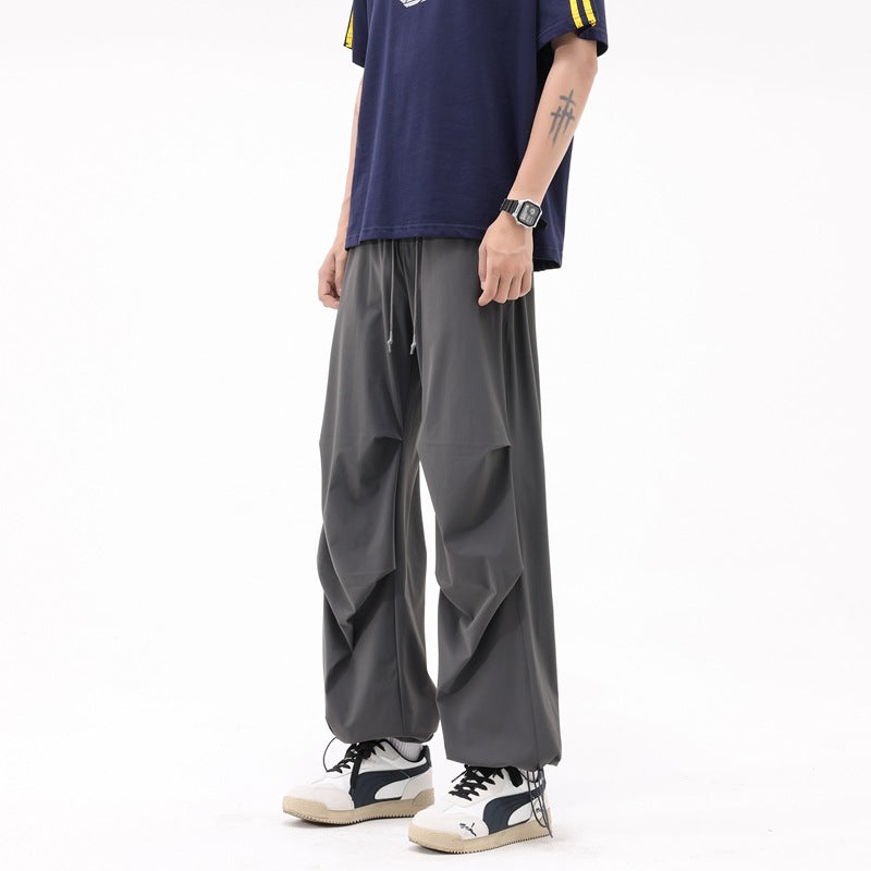 Loose sports pants for men with a remarkable draped design Lune London