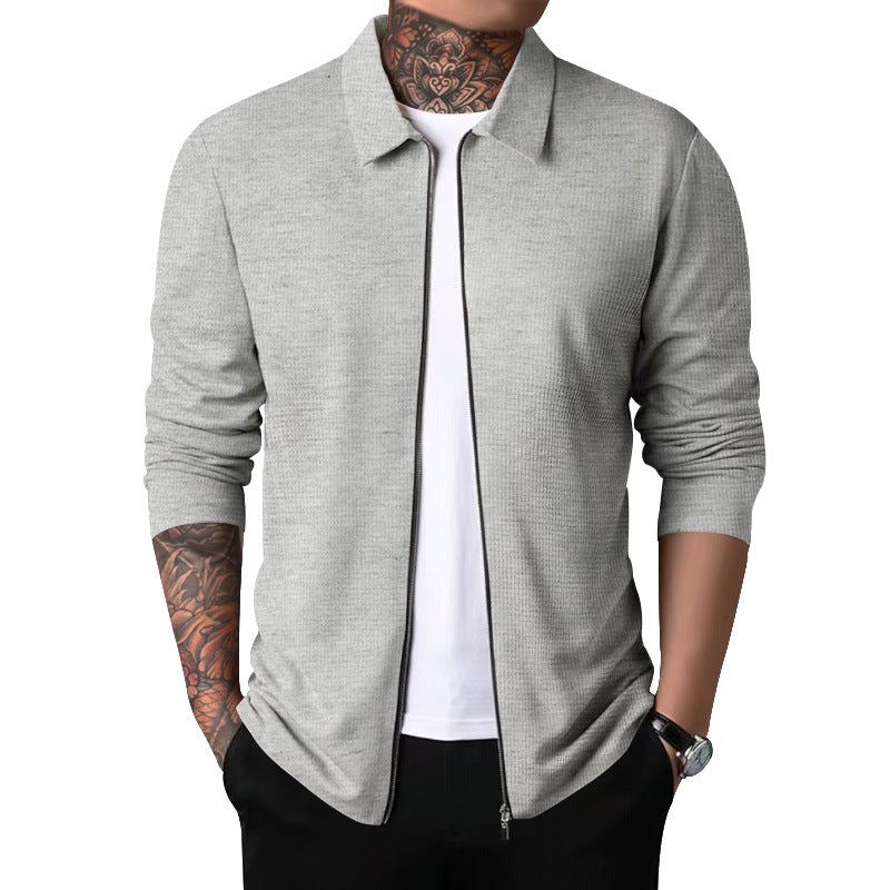 Chic and Style zipped sporty polo shirt for men