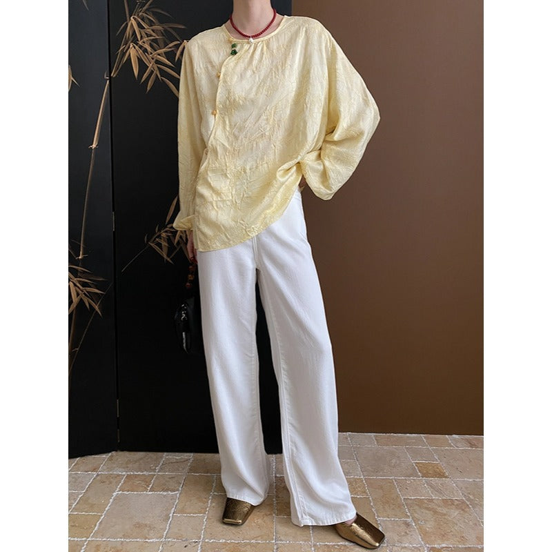 Women Fashion Wide Cut Jeans Trousers Chic & Stil
