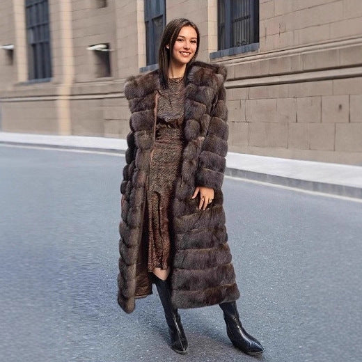 Women’s Faux Fur Coat with Hood, Elegant Fit & Soft Fabric | Lune London