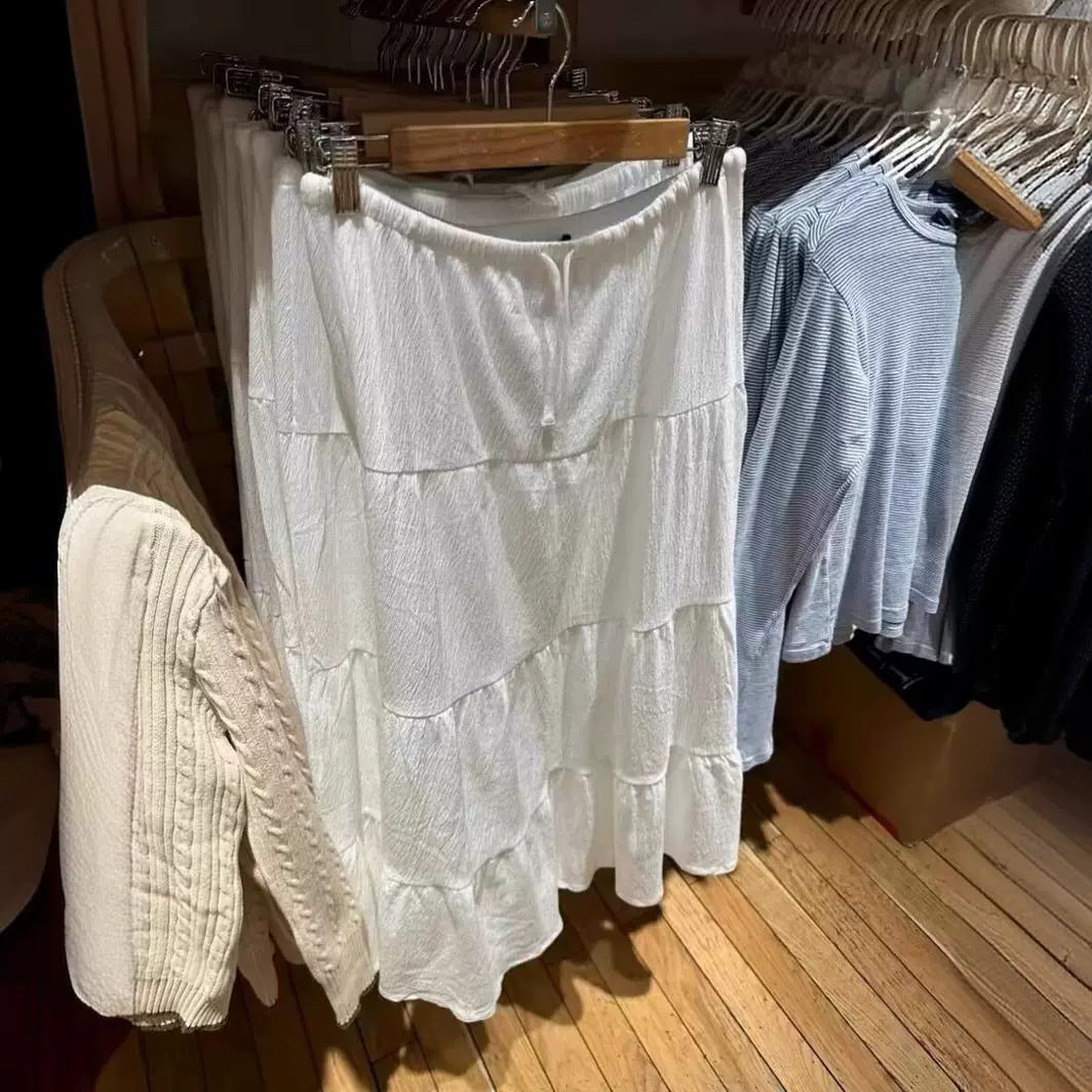 Jupe maxi décontractée pour femmes avec design volumineux à étages Chic & Stil