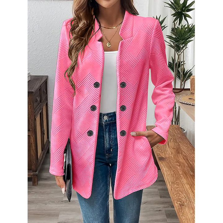 Classic women's blazer with a structured design and modern button details Lune London