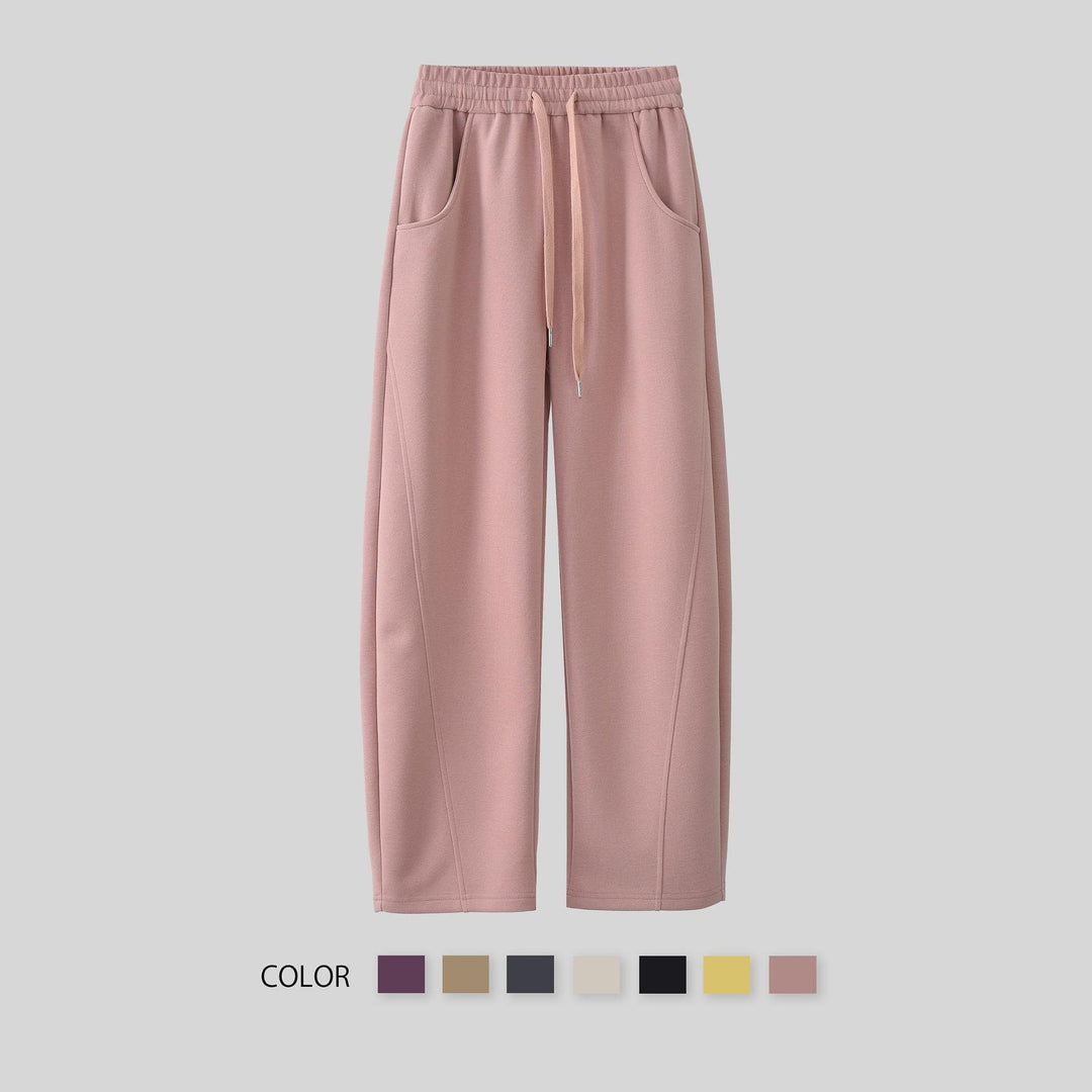 Women's elegant leisure pants with side pockets and elastic waistband Chic & Stil