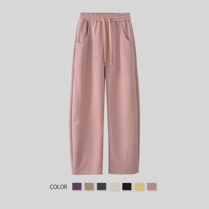 Women's elegant leisure pants with side pockets and elastic waistband Chic & Stil