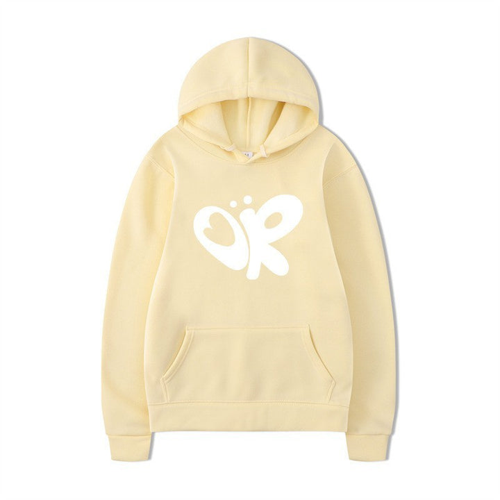 Women’s hoodie with large print and practical kangaroo pocket Chic & Stil