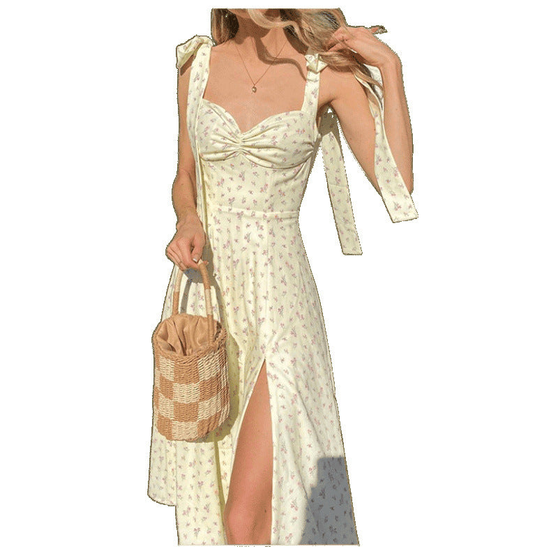 Lune London Floral High Slit Maxi Dress for Women