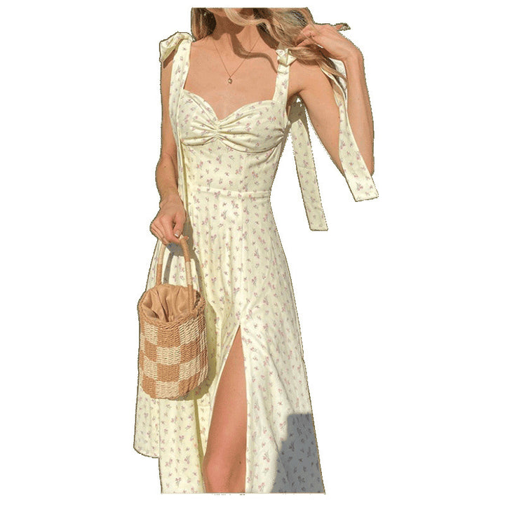 Lune London Floral High Slit Maxi Dress for Women