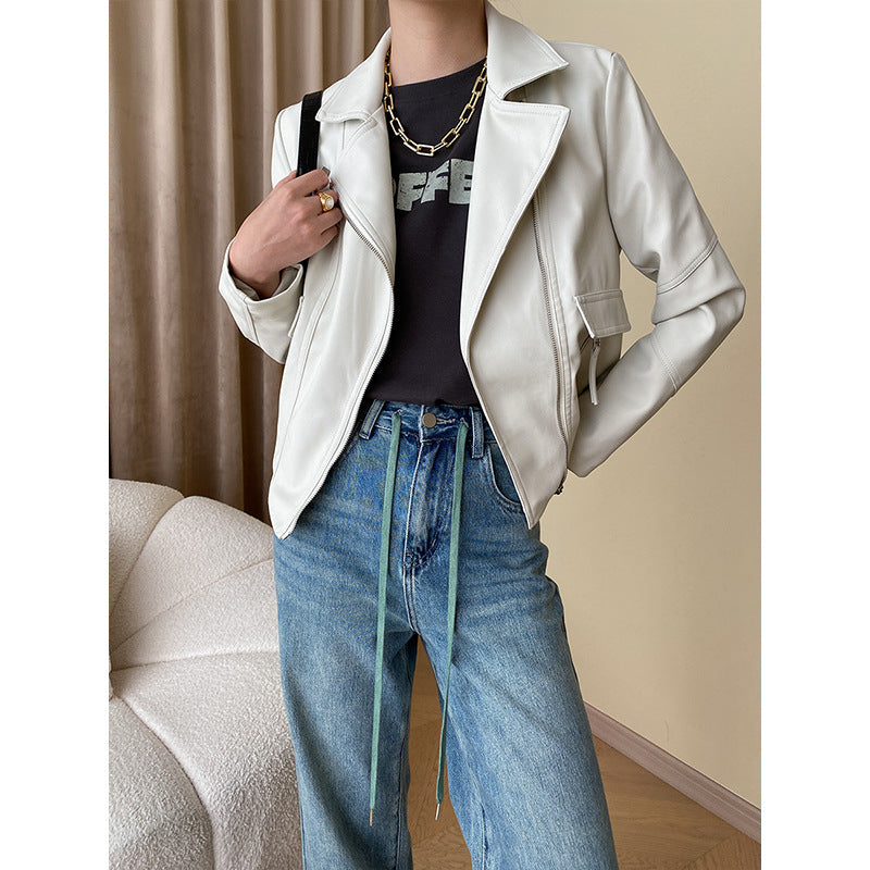 Women's Modern Biker Jacket with Casual Cut Chic & Stil