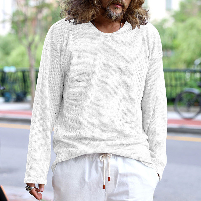 Casual long sleeve shirt for men in breathable structured fabric Lune London
