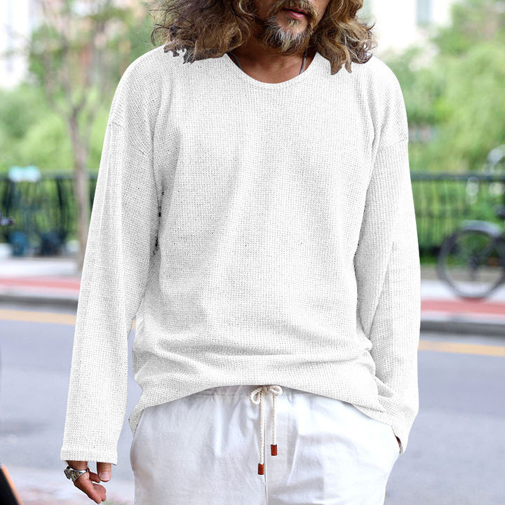 Casual long sleeve shirt for men in breathable structured fabric Lune London