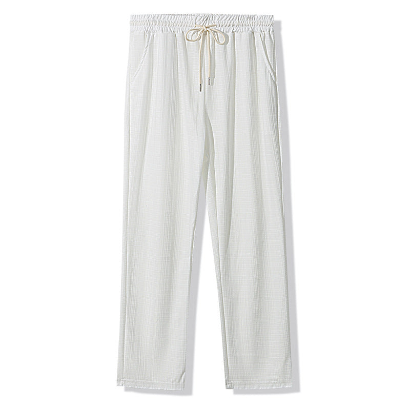 Women's Casual Leisure Pants with Elastic Waistband and Practical Side Pockets Lune London