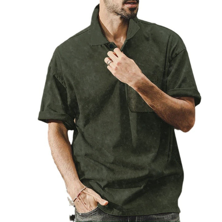 Men's short sleeve casual shirt with a practical chest pocket design Lune London