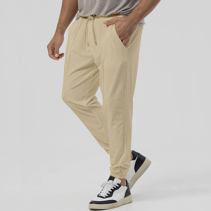 Casual men's jogger pants with elastic waistband and practical side pockets Lune London