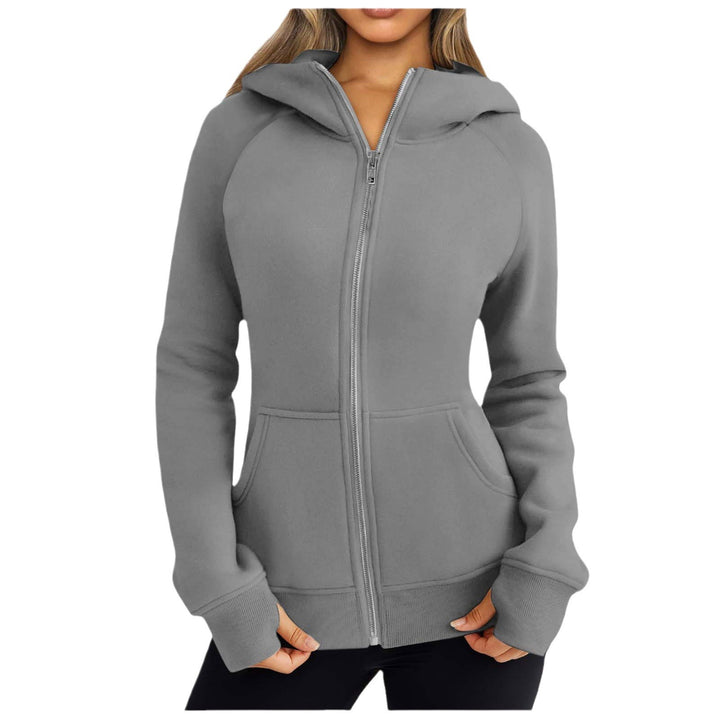 Ladies comfortable and stylish zip hooded sweatshirt Lune London