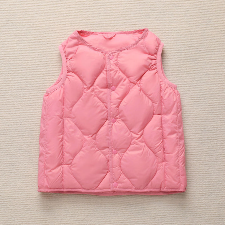 Sleeveless women's jacket with a stylish quilted pattern and functional snap buttons Lune London