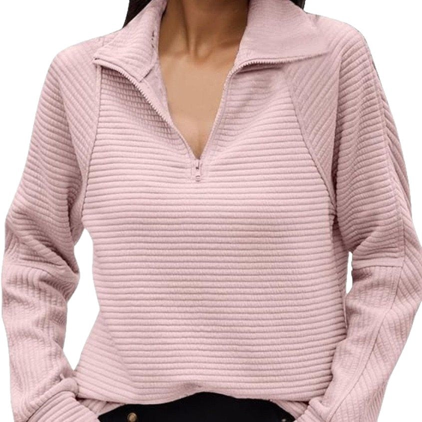 Quilted pullover for women with short zip and relaxed fit Lune London