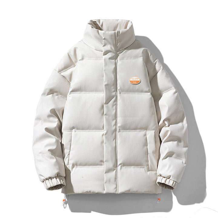 Lady insulated down jacket with high collar and side piped pockets Lune London