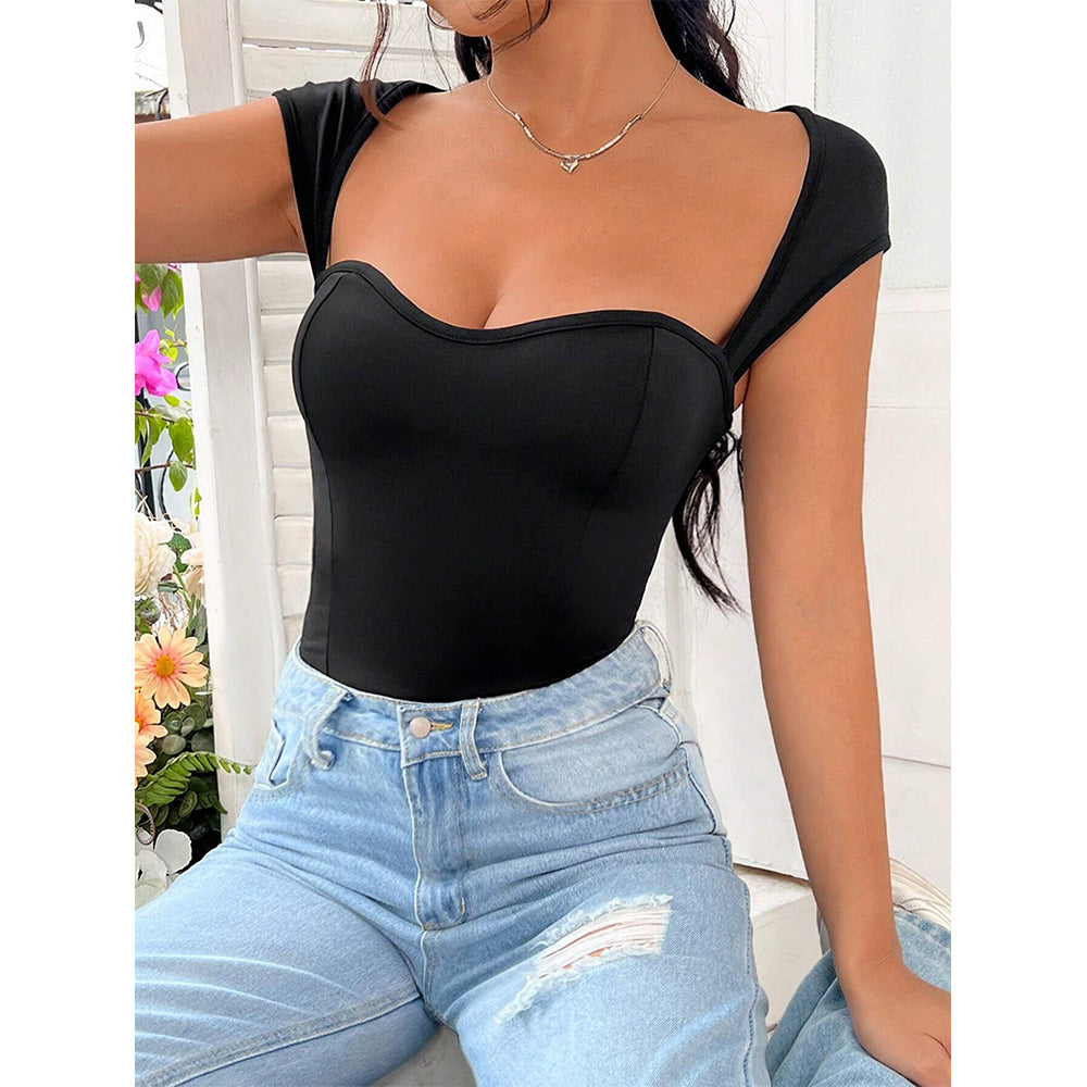 Elegant swimsuit for women with heart-shaped neckline and textured design Chic & Stil
