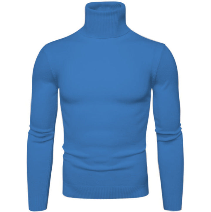 Men's knit sweater with high collar and slim fit Lune London