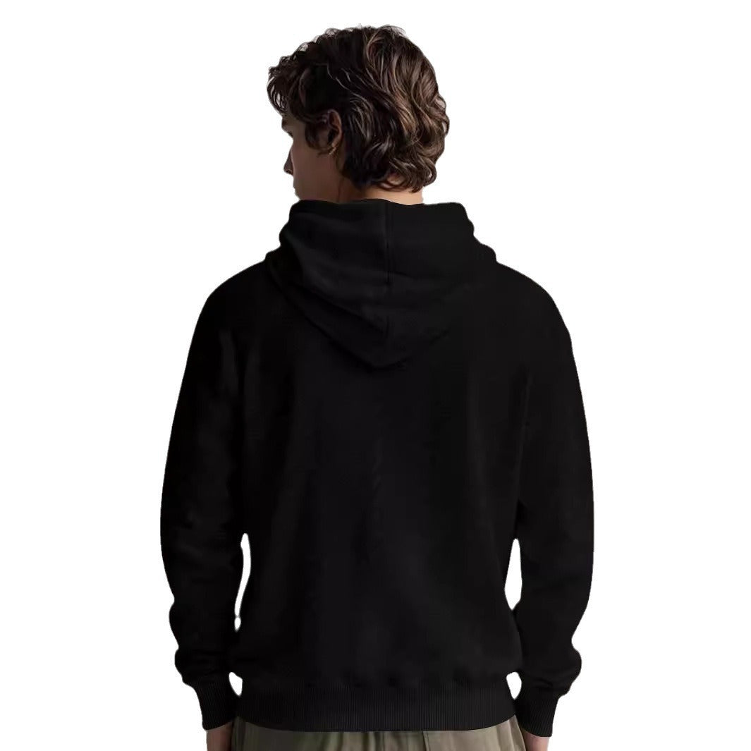 Men's hooded sweatshirt made of soft fleece with textured design Chic and style