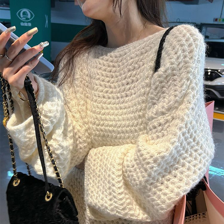 Pull surdimensionné en tricot épais pour femmes avec coupe large Chic & Stil