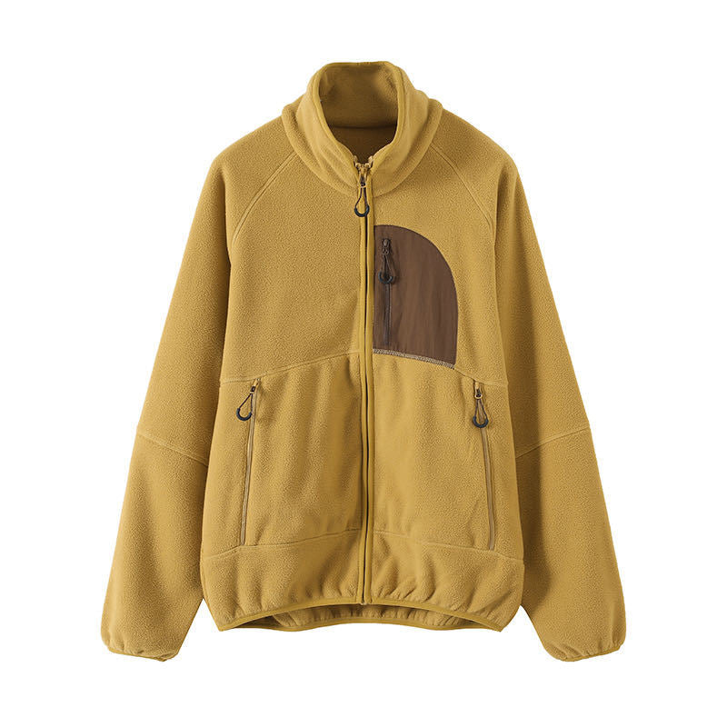 Veste en polaire pour femmes avec col montant et poches pratiques Chic & Stil