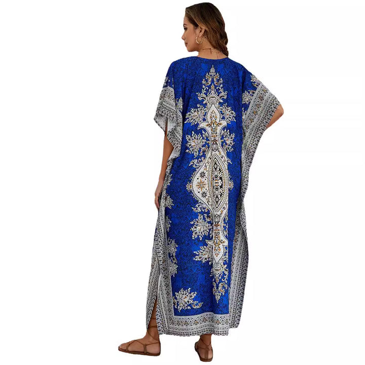 Lune London bohemian printed maxi kaftan dress for women