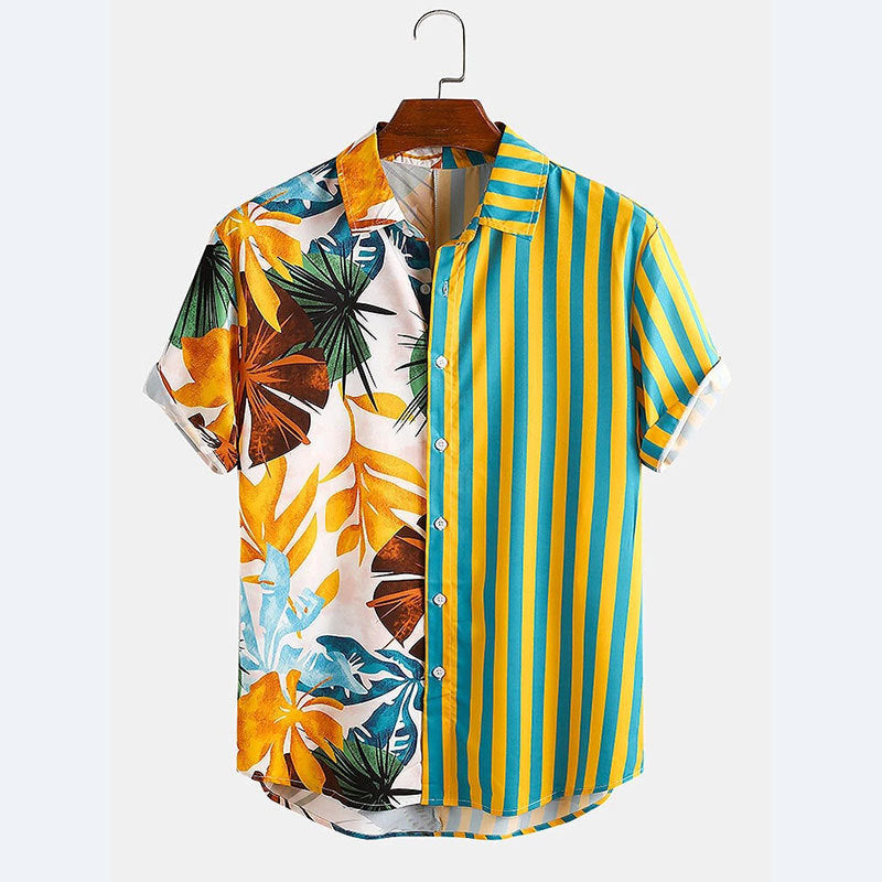 Short sleeve shirt for men with colorful pattern and chic summer design