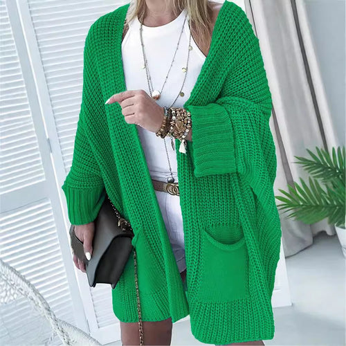 Chunky knit jacket for women with deep pockets and a relaxed fit Lune Londonl