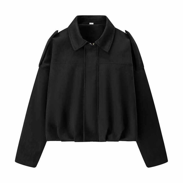 Women's transitional jacket with voluminous sleeves and elegant hood Lune London