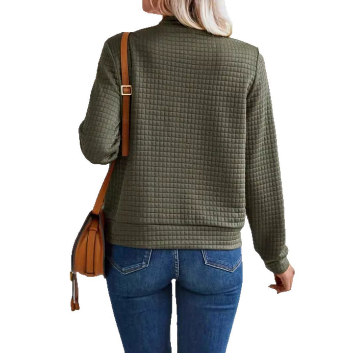 Ladies quilted leisure jacket with high collar and zipper Lune London