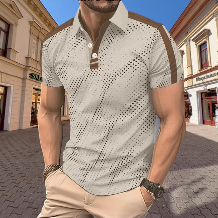 Men's Polo Shirt Performance Graphic Modern Lune London