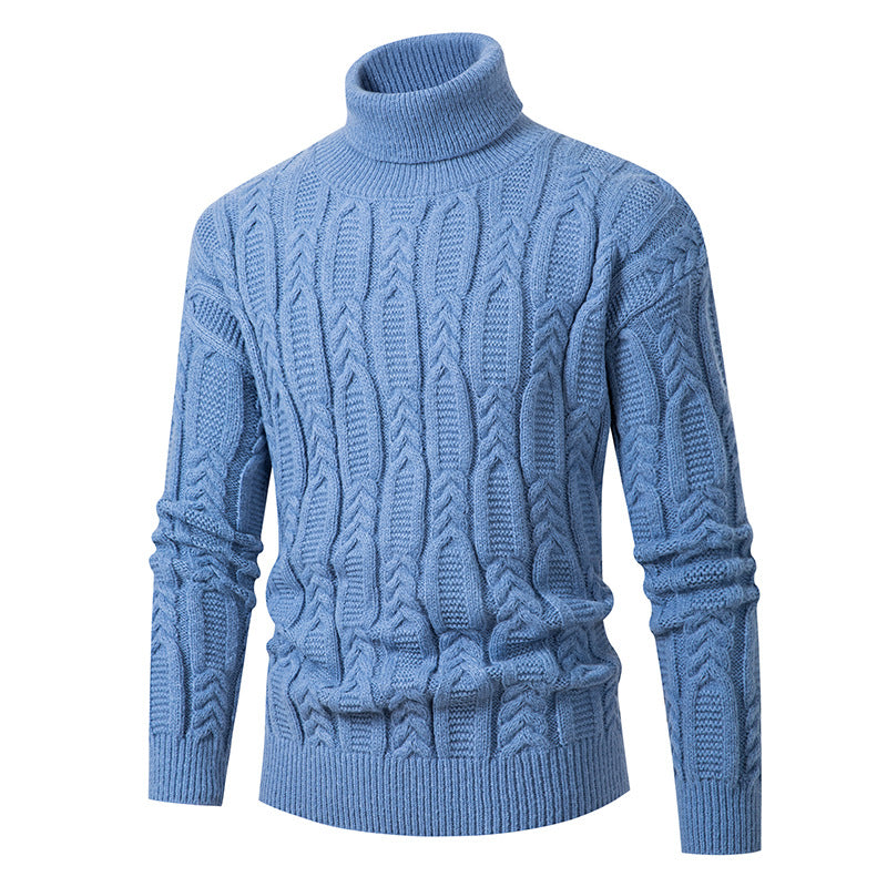 High-quality turtleneck pullover for men with embossed pattern Lune London