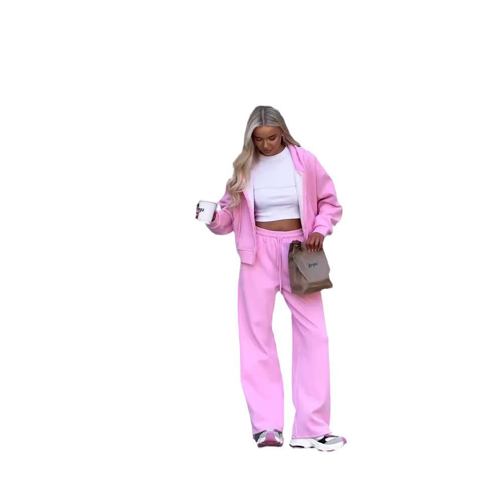 Casual hoodie jacket for women with zipper and elastic waist Lune London