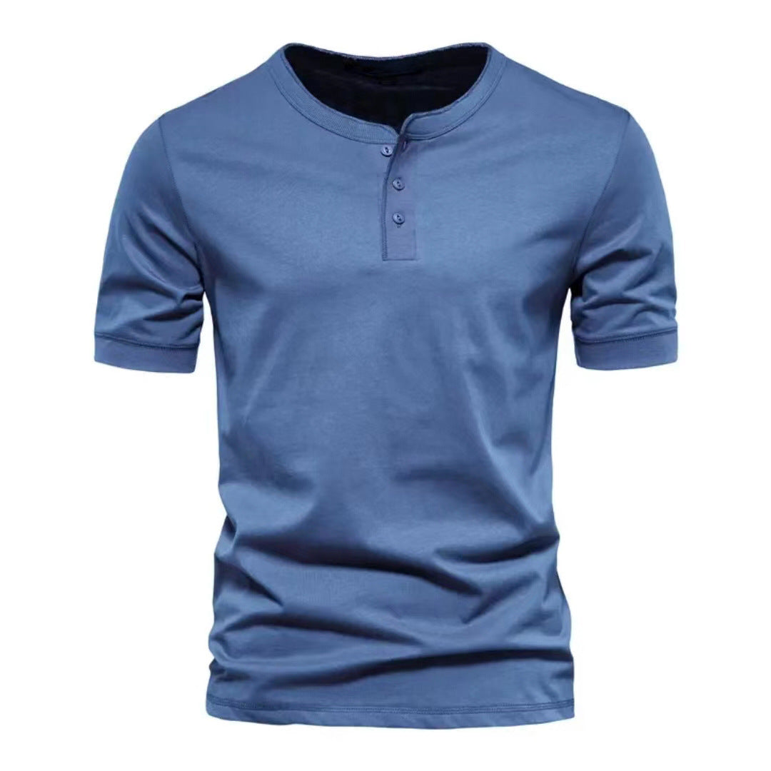 Men's short sleeve Henley shirt with a Chic and Stylish design