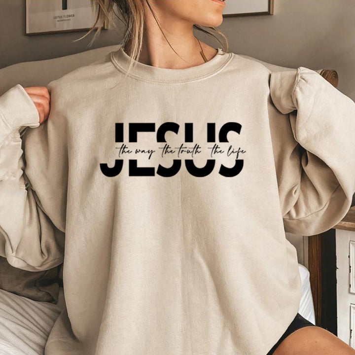 Women's casual sweatshirt with inspirational quote and high wearing comfort Lune London