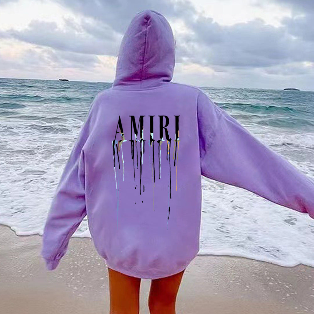 Ladies' hoodie with artistic print Lune London