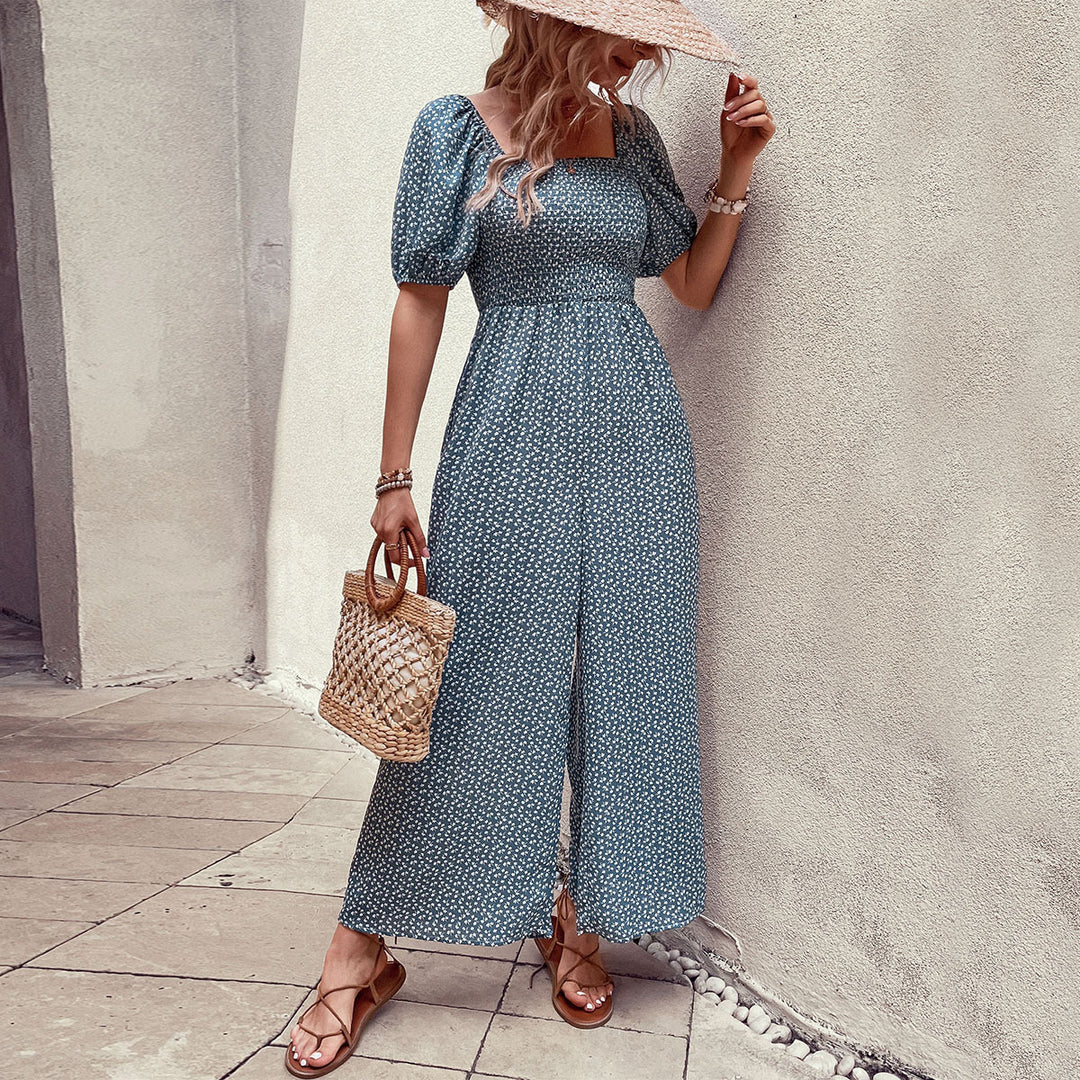 Ladies Elegant Floral Print Chic Jumpsuit and Style
