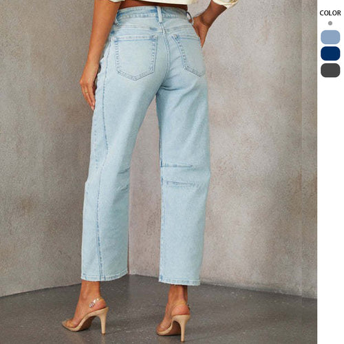 Women's High-Waisted Mom Jeans with Unique Cut Lune London