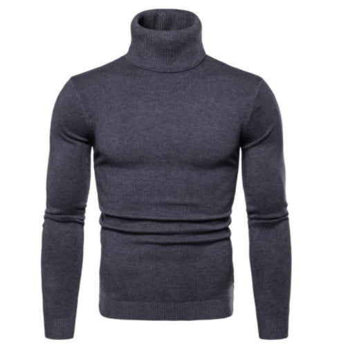 Men's roll neck sweater in fine merino wool Lune London