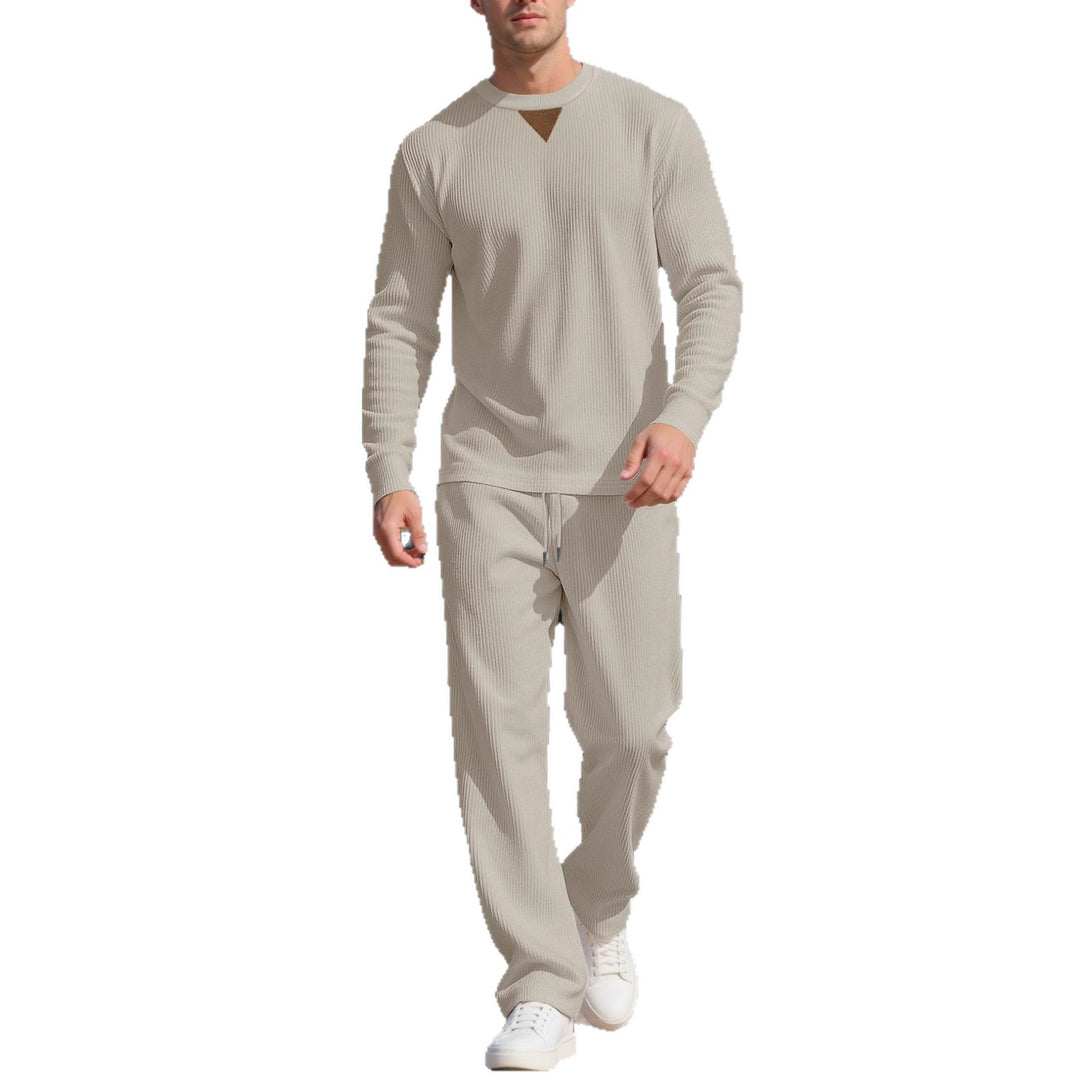 Men's long sleeve casual set with textured fabric and stylish accents Lune London